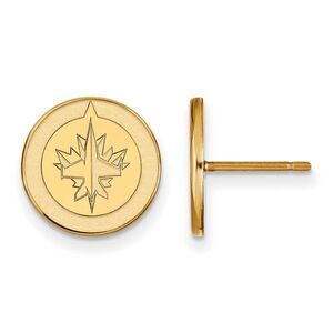 10k Yellow Gold NHL Winnipeg Jets Small Post Earrings